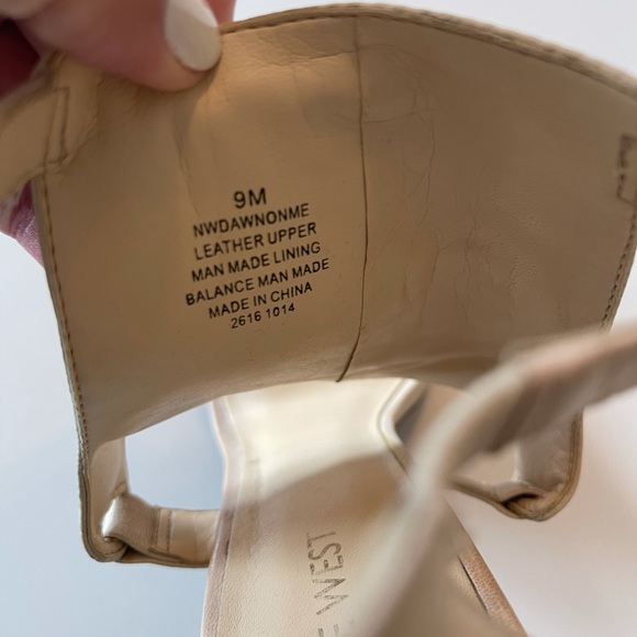 Nine West Dawnonme Leather Dress Sandal - Picture 7 of 8